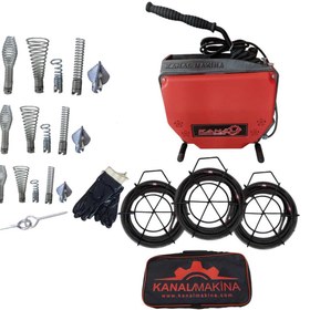 Resim Kanal Makina Tıkalı Kanal Açma Makinesi 16-19-22 Mm Full Set 