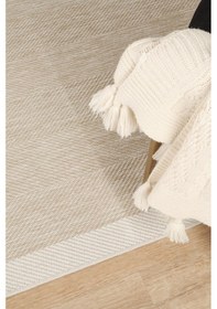 Resim Sisalux 3085 Bej Krem Yuvarlak Sisal Dokuma Jüt Kilim Hav Toz Vermez Mutfak Oturma Odası Halısı Bej - Krem 