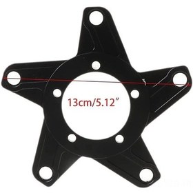 Resim Yuntech01 Alüminyum Bisiklet Zincir Disk Adaptörü, 104/130 Bcd 5 Tırnaklı, Bafang Elektrikli Motorlar İçin, Dayanıklı Vites Çevirici Siyah 