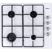 Resim Arnell AR-650-00 4 Gözlü Gazlı Emaye Ocak Beyaz 