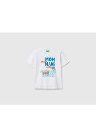Resim United Colors Of Benetton Benetton Erkek Çocuk Relaxed Fit T-shirt Beyaz 