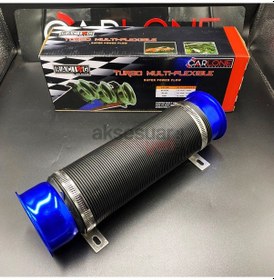 Resim Hava Filtre Uzatma Borusu Akordiyon Esnek Uzayan 75mm Çap - Mavi Başlıklı 