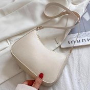 Resim 1 adet yeni Kadınlar için şık büyük kapasiteli el çantası, retro düz renkli Makaron küçük kare çanta, günlük dışarı çıkma ve iş için uygun çok fonksiyonlu kadın çantası 