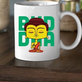 Resim Öz Kupa Buda Çizgifilm Baskılı Kupa Bardak 