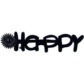 Resim Parti Gözlük Çiçekli Happy Siyah 