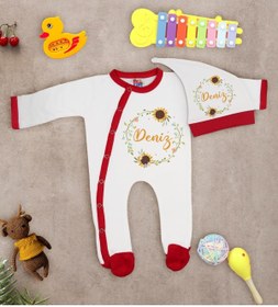 Resim Bitmeyen Kartuş Bk Kids Kişiye Özel Bebek Kıyafeti, Bebek Giyim Hediyesi, Tulum Zıbın Ve Kukuletalı Şapka Seti-13 