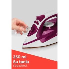 Resim Zero Land Hnrlishp Seramik Tabanlı Kırmızı 2200 Watt Buharlı Ütü 