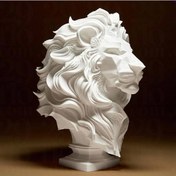 Resim 3d Yazıcı Aslan Figür Büst 10 Cm Dekoratif Biblo 