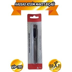 Resim Dar Hassas Kesim Profesyonel Maket Bıçağı Metal Klipsli 2'li Set 