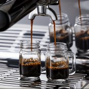 Resim 6'lı & 12'li Mini Saplı Bardaklar, 1.18oz İtalyan Kahve Bardakları, Espresso ve Kamp Kullanımı İçin Taşınabilir Cam Şişeler 