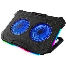 Resim Rampage Sirius S46 Rgb Işıklı 2 Fanlı Yükseklik Ayarlı 125 -125-15 2 Usb Port Notebook Soğutucu 