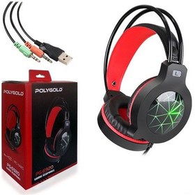 Resim Polygold PG-6920 Mikrofonlu LED Aydınlatmalı Oyuncu Kulaklığı 