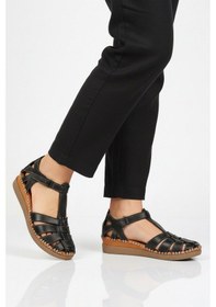 Resim Pierre Cardin Siyah Cırtlı Hafif Kadın Günlük Sandalet Pc-54522 Z 