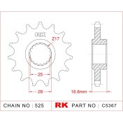 Resim RK Bmw F 700 GS RK Çelik Ön Dişli C5367-17 (2013-2018) 