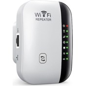 Resim Xindoker Beyaz Mt02 Wifi Sinyal Güçlendirici 300m 2.4ghz 7 Ledli Ağ Genişletici - Ap/relay Modları, 110-220v Avrupa Şarjı 