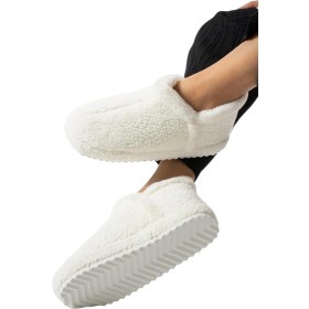 Resim Liger Kadın Panduf | Ev Botu | Ev Ayakkabısı Eva Kalın Hafif Kaymaz Taban BEYAZ 