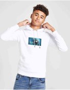 Resim Underswap Sans Baskılı Unisex Çocuk Kapüşonlu Beyaz Sweatshirt Beyaz 