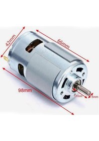 Resim Rs775 Dc Motor Rulmanlı 12-36 Volt 12000 Rpm Şarjlı Matkap - Cnc 
