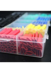 Resim Tongxida 530 Adet Renkli Isıyla Büzülebilir Eva Tüpler, Yüksek Sıcaklık Kablo Koruma Seti 