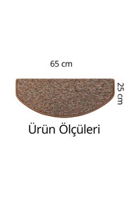 Resim Oval Bukle Halıdan Alınlıklı Basamak Ve Merdiven Paspası - Kahve / Adet Olarak Satılır Null 