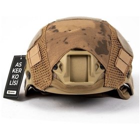 Resim Jandarma Çöl Kamuflaj Kısa Airsoft Askeri Kask Kılıfı Camel 