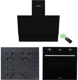 Resim AFM Tech Messina Bd-FM2200+ FM7700 + FM3400 650m3 Ankastre Set Siyah 