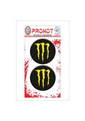 Resim Monster 3d Kabartmalı Damla Logo Sticker 5cm 02 