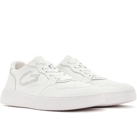 Resim Alberto Guardiani Erkek Beyaz New Era Bağcıklı Deri Sneaker - Beyaz / 4 