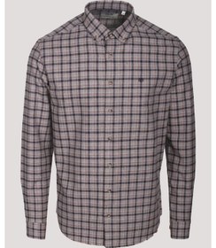 Resim Erkek Gömlek Kiremit Uzun Kol Ekose Kareli Flanel Yün Tuşeli Slim Fit Düğmeli Yaka Shirt Ncs Jeans 7270-kiremit Kiremit 