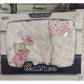 Resim Bambinoo Bambino Pembe 5 Li Zıbın Seti Hastane Çıkışı Pamuklu Pembe 