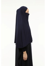 Resim Altobeh Hazır Türban Peçeli Pratik Eşarp Tesettür Nikaplı Hijab - Namaz Örtüsü Sufle 3xl - Lacivert Lacivert 