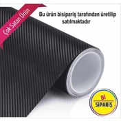 Resim Genel Markalar Siyah Karbon Kaplama Folyo - Hava Kanallı Süper Ürün 25cm X 100cm 1 Adet 070 