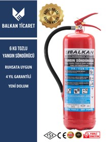 Resim ELİT YANGIN VE GÜVENLİK SİSTEMLERİ 6kg Ruhsata Uygun Toz Yangın Söndürme Tüpü - Yeni Tip 