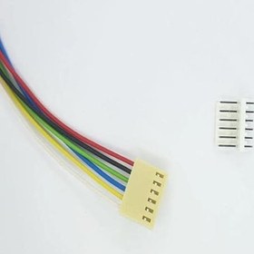 Resim SANEC 2,54mm 6 Pin 2510 Kablolu Dişi Konnektör + 180D Erkek PCB Tipi 10cm - 0,25mm 