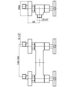 Resim Gpd Duş Bataryası Nino Dsb05 Krom 