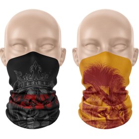 Resim dairaksesuar 2'li Set Bandana Erkek Bandana Kadın Bandana Motosiklet Bandana Boyunluk Balaklava Outdoor 