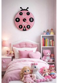 Resim Genç Kız Odası Duvar Saati Kişiye Özel No 10025 Çok Renkli 