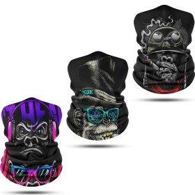 Resim Dair Aksesuar 3'lü Set Boyunluk Bandana Outdoor Balaklava Yüz Maskesi Kafa Bandı 