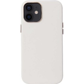Resim Apple iPhone 12 Mini Kılıf Magsafe Deri Lansman Kapak 