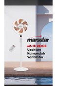 Resim LeesHome Marsstar 6 Kanatlı Zaman Ayarlı Siyah Lüx 65w Güçlü Sağa Sola Salınımlı Ayaklı Vantilatör Kumandalı 