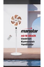 Resim LeesHome Marsstar 6 Kanatlı Zaman Ayarlı Siyah Lüx 65w Güçlü Sağa Sola Salınımlı Ayaklı Vantilatör Kumandalı 