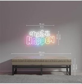 Resim dekoraven Make It Happen Neon Tabela Dekoratif, happenneon 