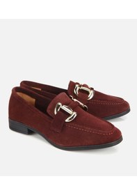 Resim Hotiç Kadın Süet Deri Bordo Tokalı Klasik Loafer 01ayh312400a780 01ayh312400a780 Bordo 