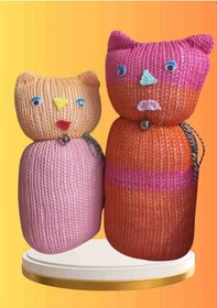 Resim Tıkırık Örgü Yastık Uyku Ve Oyun Arkadaşı Şeker&fıstık - 35 Cm-45 Cm Diğer 