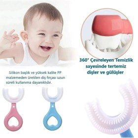 Resim Fırsat Sende 2 Adet U Şekilli Silikon Çocuk Diş Fırçası 0-6 Yaş Bebek Diş Fırçası Diş Temizleyici 