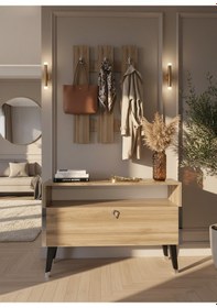 Resim Resital Portmanto Vestiyer - Gp7004-2 - Ceviz Silver Ceviz 