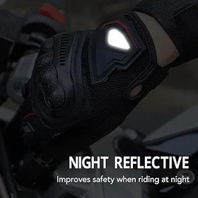 Resim Motosiklet Eldivenleri Aşınmaya Dayanıklı Su Geçirmez Kış Eldivenleri Nefes Alabilir Bisiklet L Boyutu 