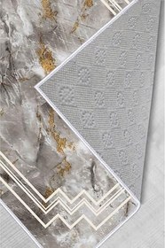 Resim Rovigo Dijital Baskı Yıkanabilir Kaymaz Taban Salon Halısı Rvg0339, Gri, 80 x 200 
