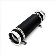 Resim Mufunye 76mm Motor Performansı Artırıcı Soğuk Hava Girişi Genişletilebilir Gümüş Boru - Otomobil Modifikasyonu İçin Hava Akışı Optimizasyonu 
