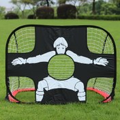 Resim 1 adet Taşınabilir Futbol Kalesi, Katlanabilir Açık Alan Antrenman Şut Kale, Hedef Bez, Futbol Antrenman Aracı, Çift Kullanımlı Futbol Kale - 1.2m*0.8m/47.24inch*31.5inch 